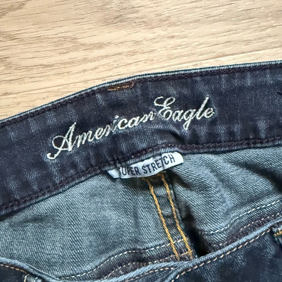 American Eagle Outfitters Dark Blue Straight Leg Jeans - Picture 3 of 4
